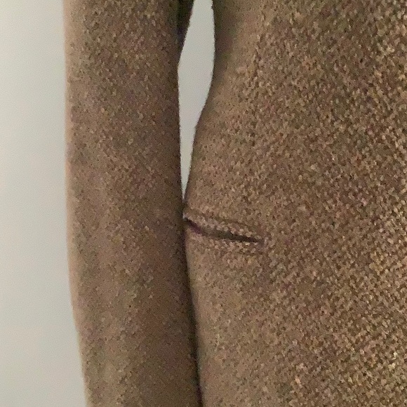 lRL brown tweed waist length jacket with peplum bottom - Picture 3 of 5